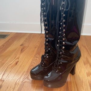 Black Patent Leather Electra 2020 Pleasers Shoes.